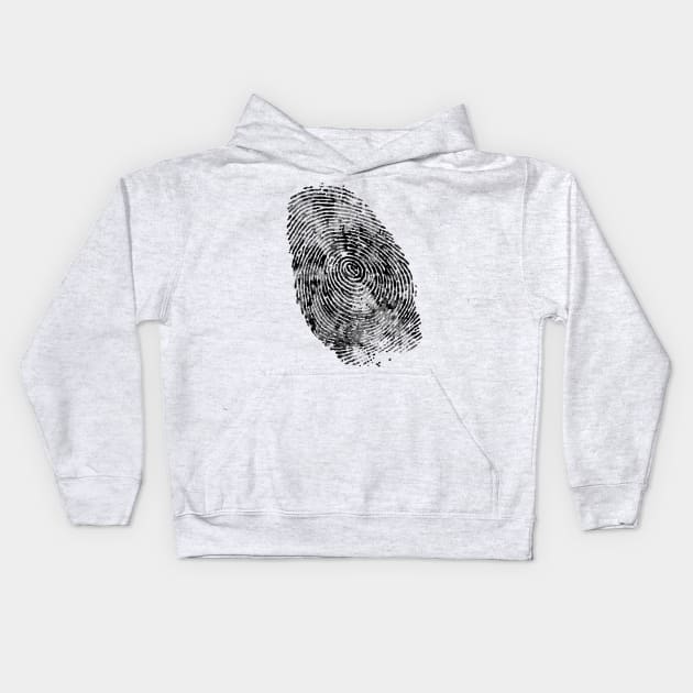 Fingerprint Kids Hoodie by RosaliArt